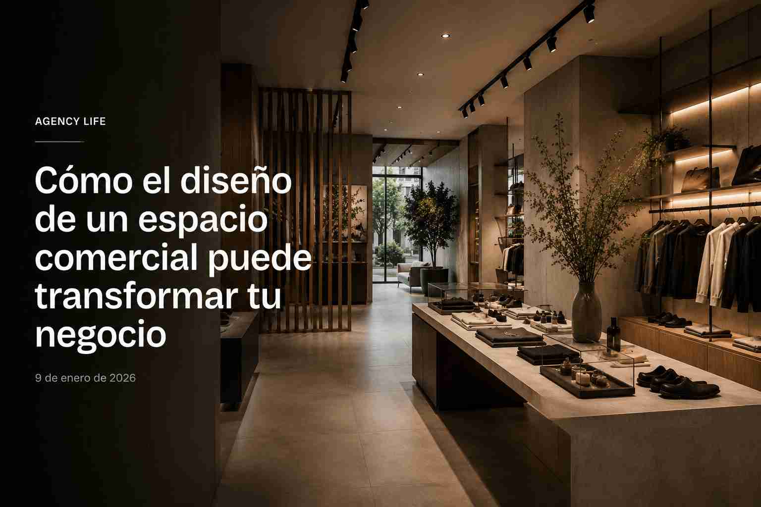 Interior de un espacio comercial moderno diseñado para mejorar la experiencia del cliente