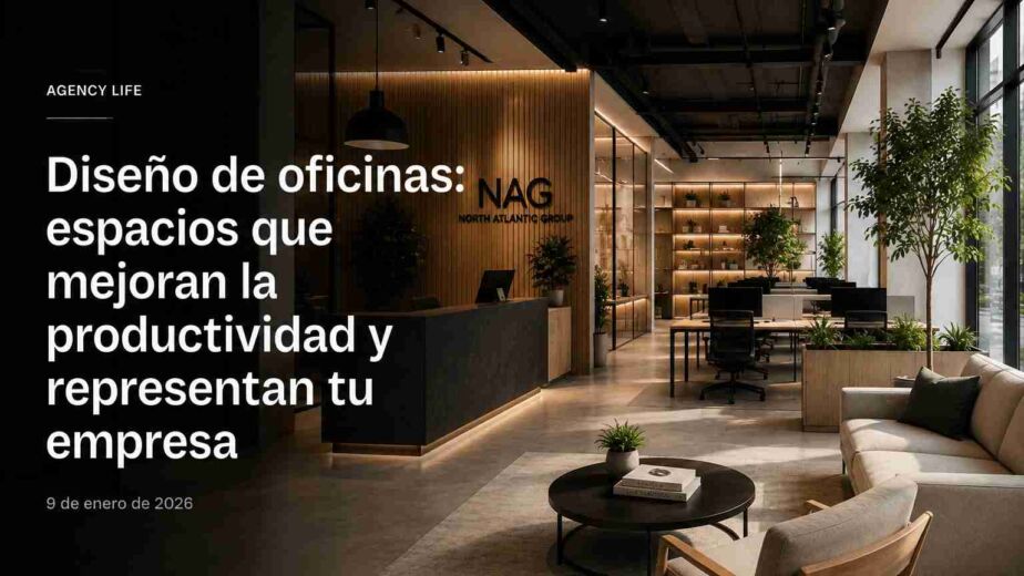 Oficina moderna diseñada para mejorar la productividad y representar la identidad de empresa