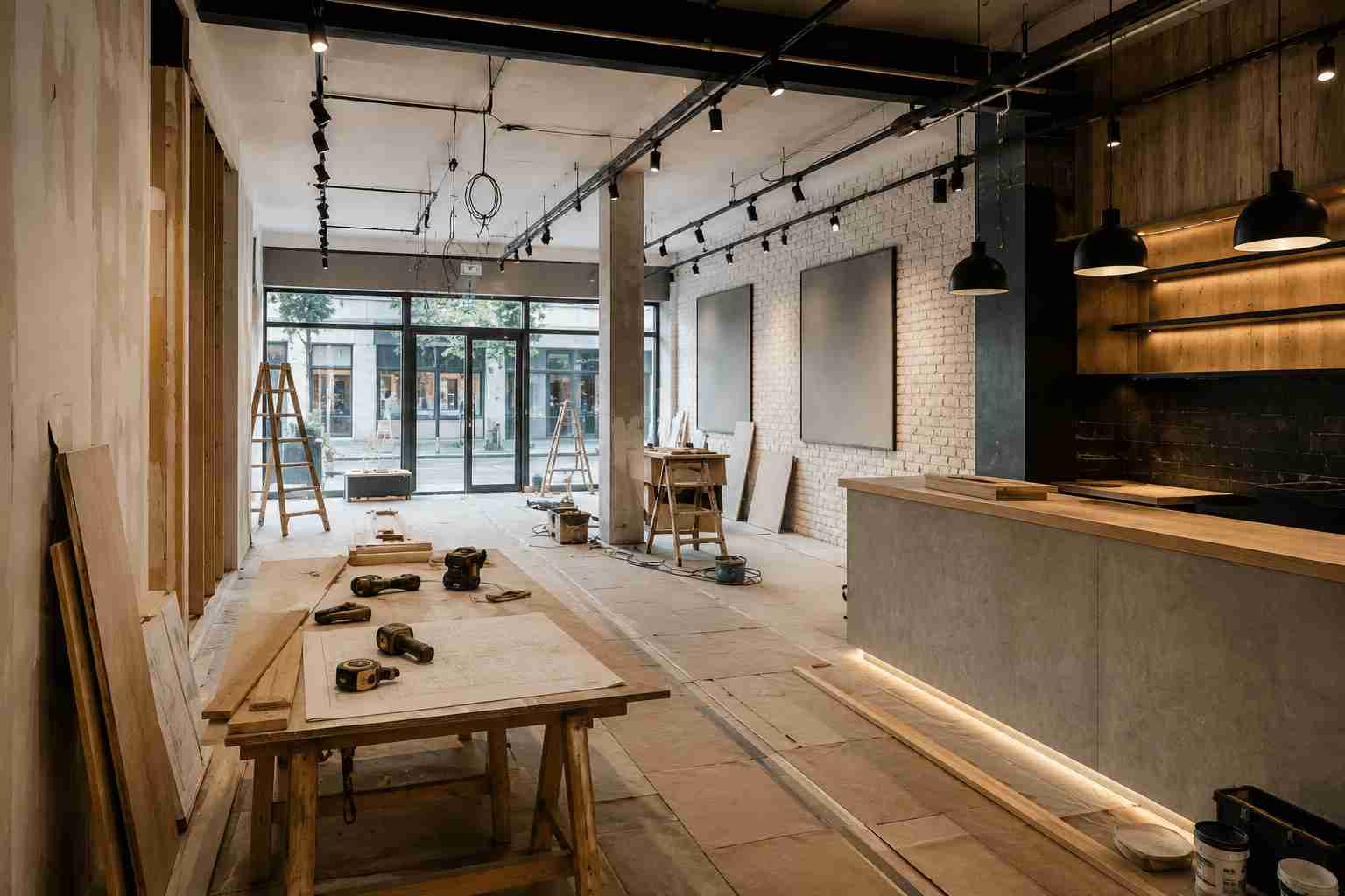 Reforma integral de local comercial durante la fase de ejecución de obra